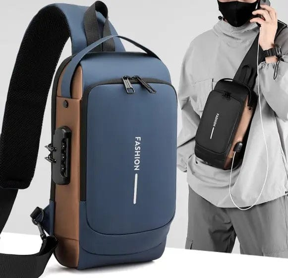 SACOCHE  Imperméable Anti-Vol Multifonction avec Port USB et Code de Sécurité